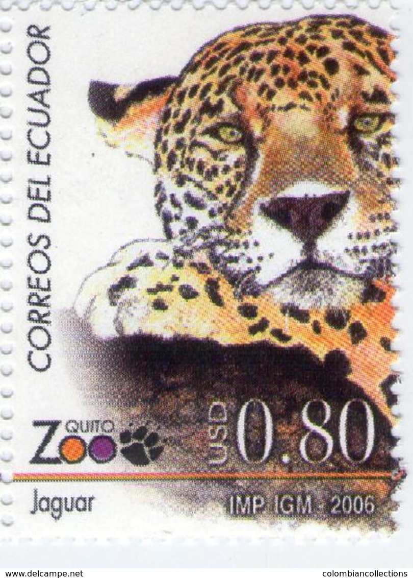 Lote EC104, Ecuador, 2006, Sello, Stamp, 2 V, Aguila Arpia, Bird, Eagle, Jaguar - Ecuador