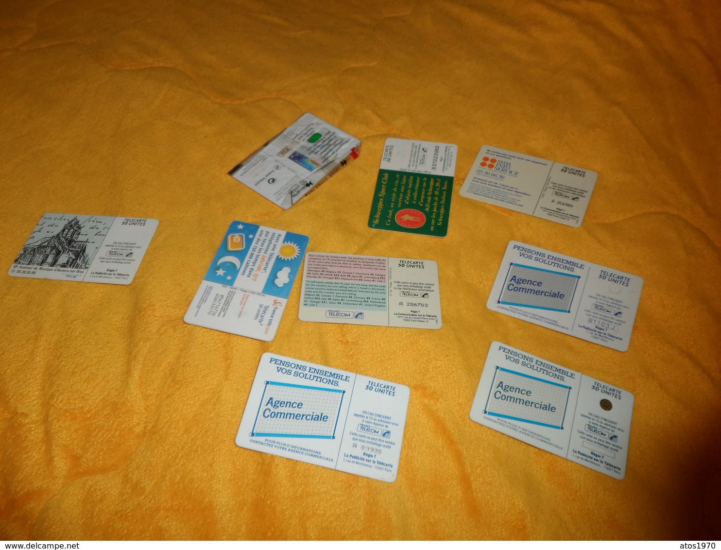 LOT DE 9 TELECARTES DE FRANCE...VINCENT VAN GOGH, SCHWEPPES, CALL HOME, FRANCE TELECOM, CABINE TELEPHONIQUE DE STAR. - Lots - Collections