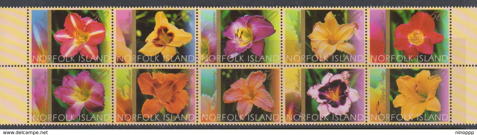 Norfolk Island ASC 815-824 2003 Day Lilies, Mint Never Hinged - Norfolk Island