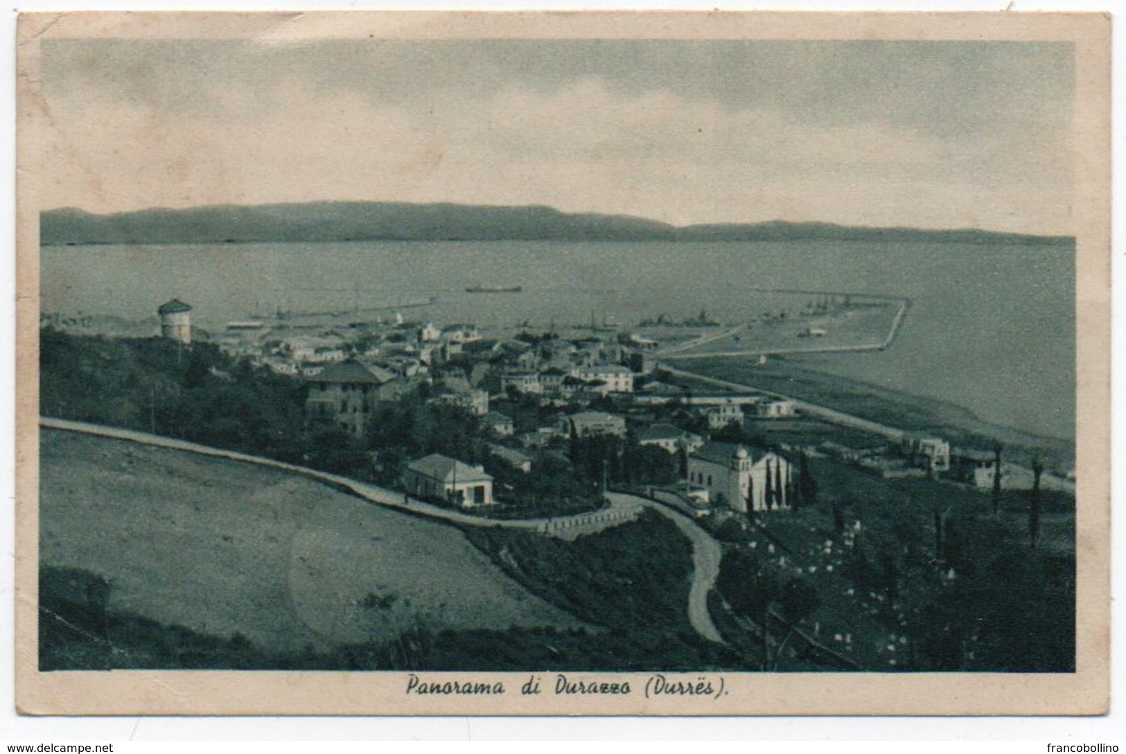 ALBANIE/ALBANIA - PANORAMA DI DURAZZO (DURRES) / ANNULLO POSTA MILITARE ITALIANA 1940 - Albanie