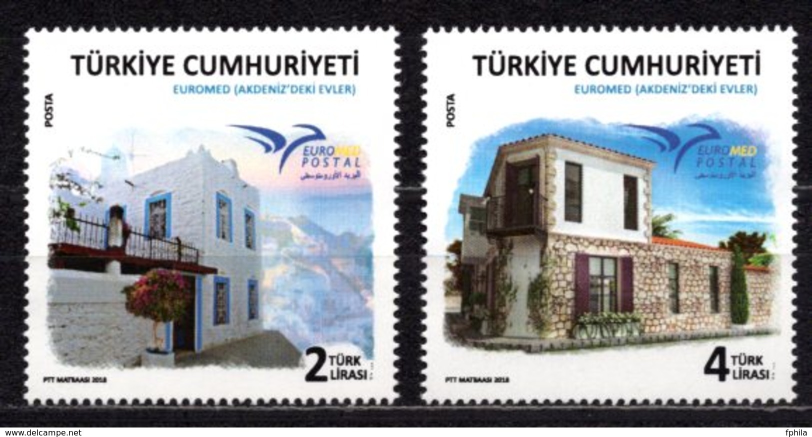 2018 TURKEY EUROMED HOUSES IN THE MEDITERRANEAN MNH ** - Nuovi