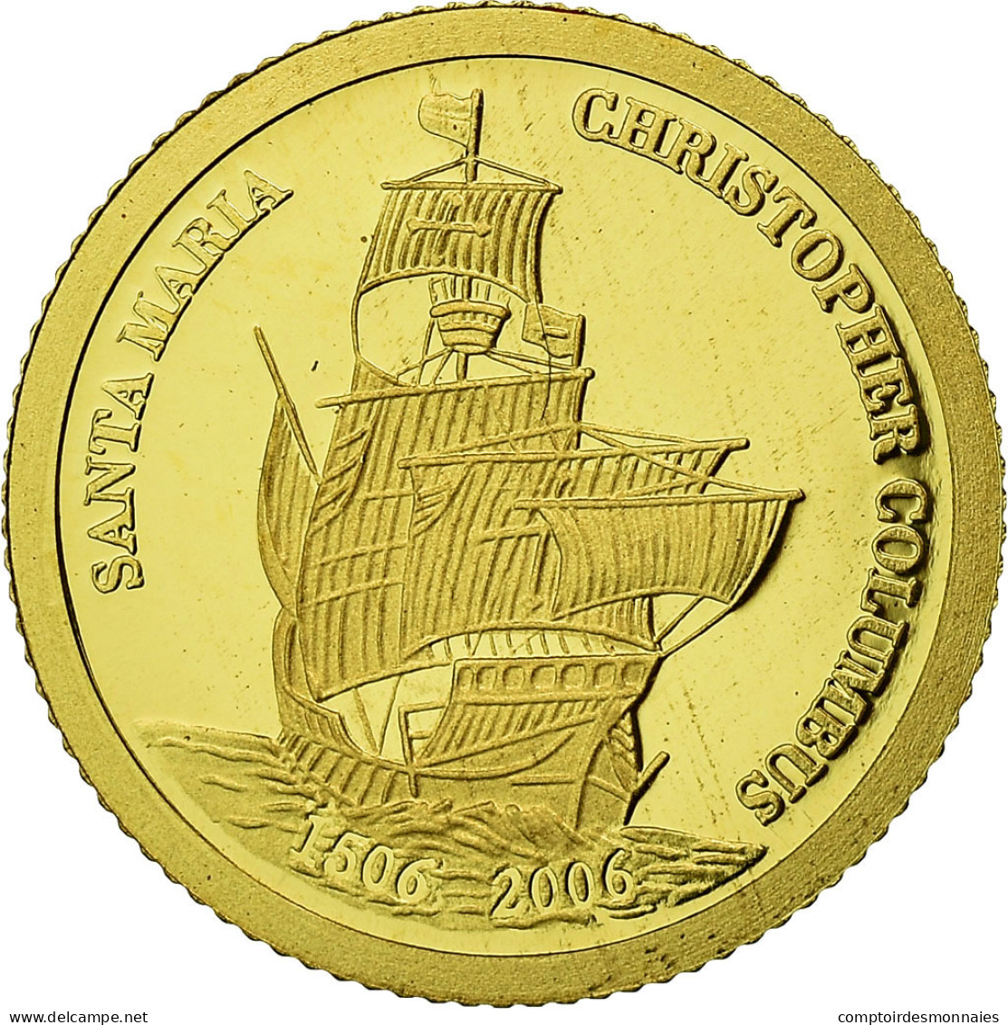 Monnaie, Palau, Columbus, Dollar, 2006, CIT, FDC, Or - Palau