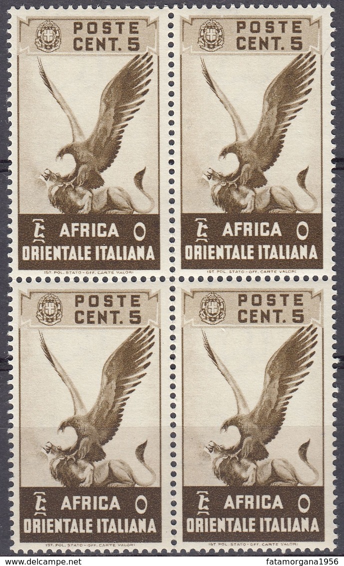 AFRICA ORIENTALE ITALIANA - 1938 - Quartina Nuova MNH Di Yvert 2. - Italienisch Ost-Afrika