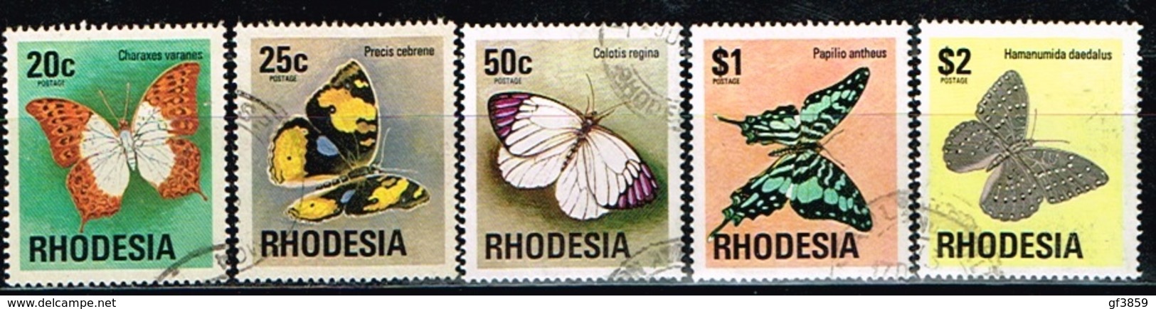 RHODESIE /Oblitérés/Used /1974 - Série Courante / Papillons - Rhodesia (1964-1980)