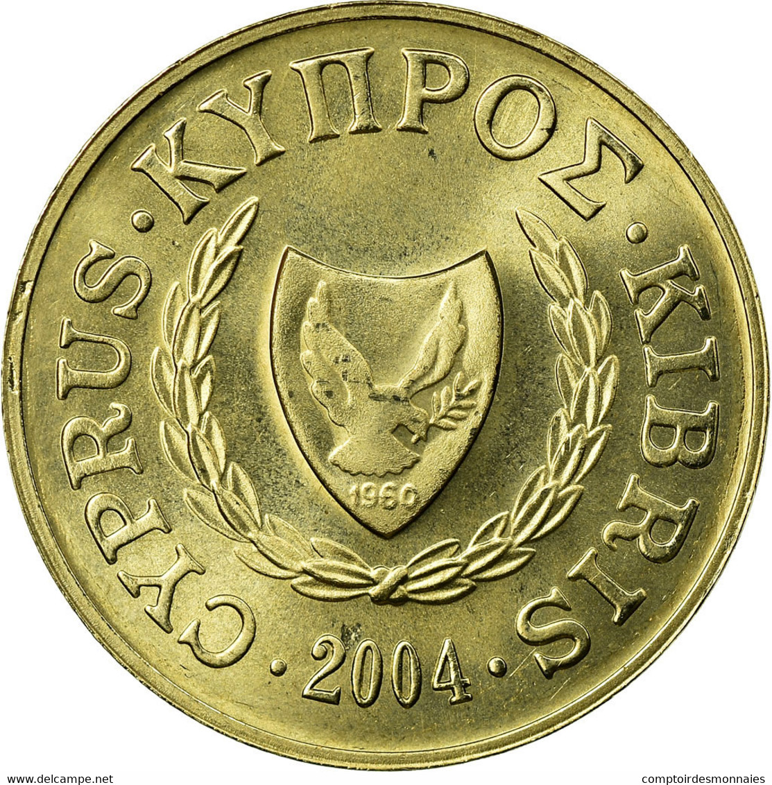 Monnaie, Chypre, 2 Cents, 2004, SUP, Nickel-brass, KM:54.3 - Chypre