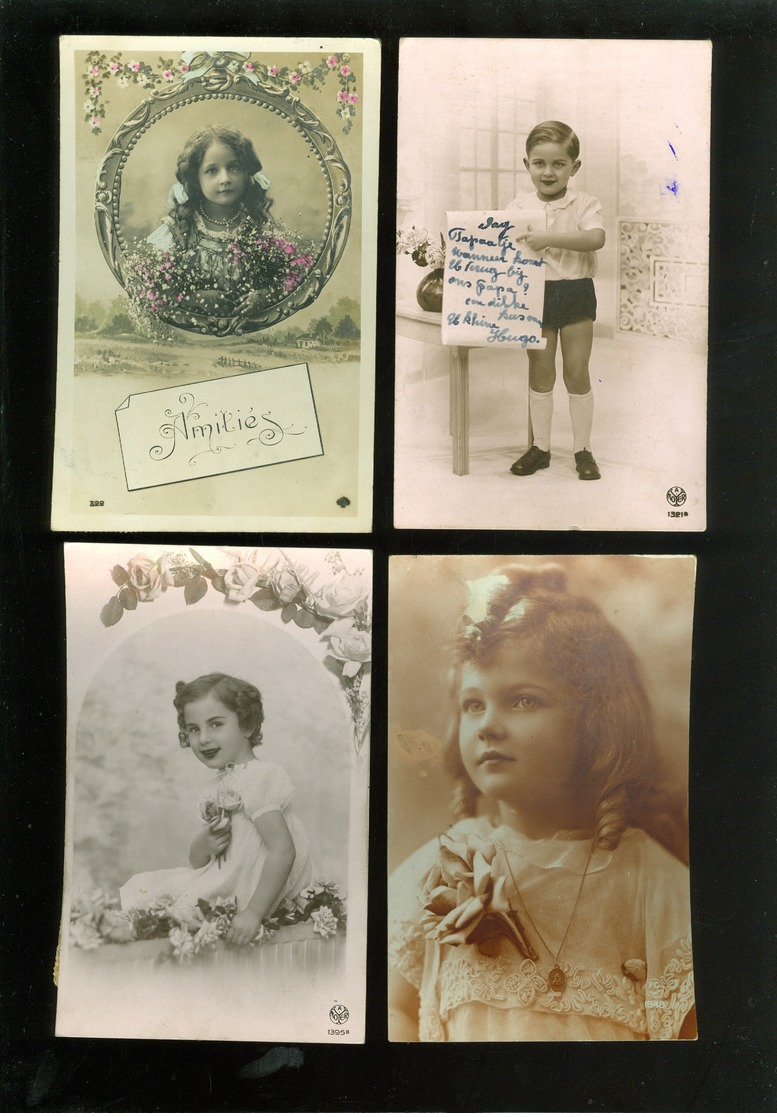 Beau lot de 60 cartes postales de fantaisie  enfant  fillette   Mooi lot 60 postkaarten van fantasie  kind -  60 scans