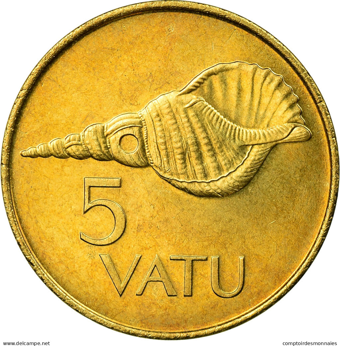 Monnaie, Vanuatu, 5 Vatu, 1999, British Royal Mint, TTB, Nickel-brass, KM:5 - Vanuatu