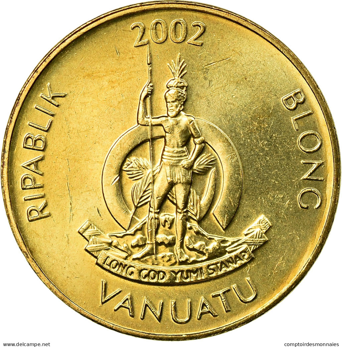 Monnaie, Vanuatu, Vatu, 2002, British Royal Mint, TTB, Nickel-brass, KM:3 - Vanuatu