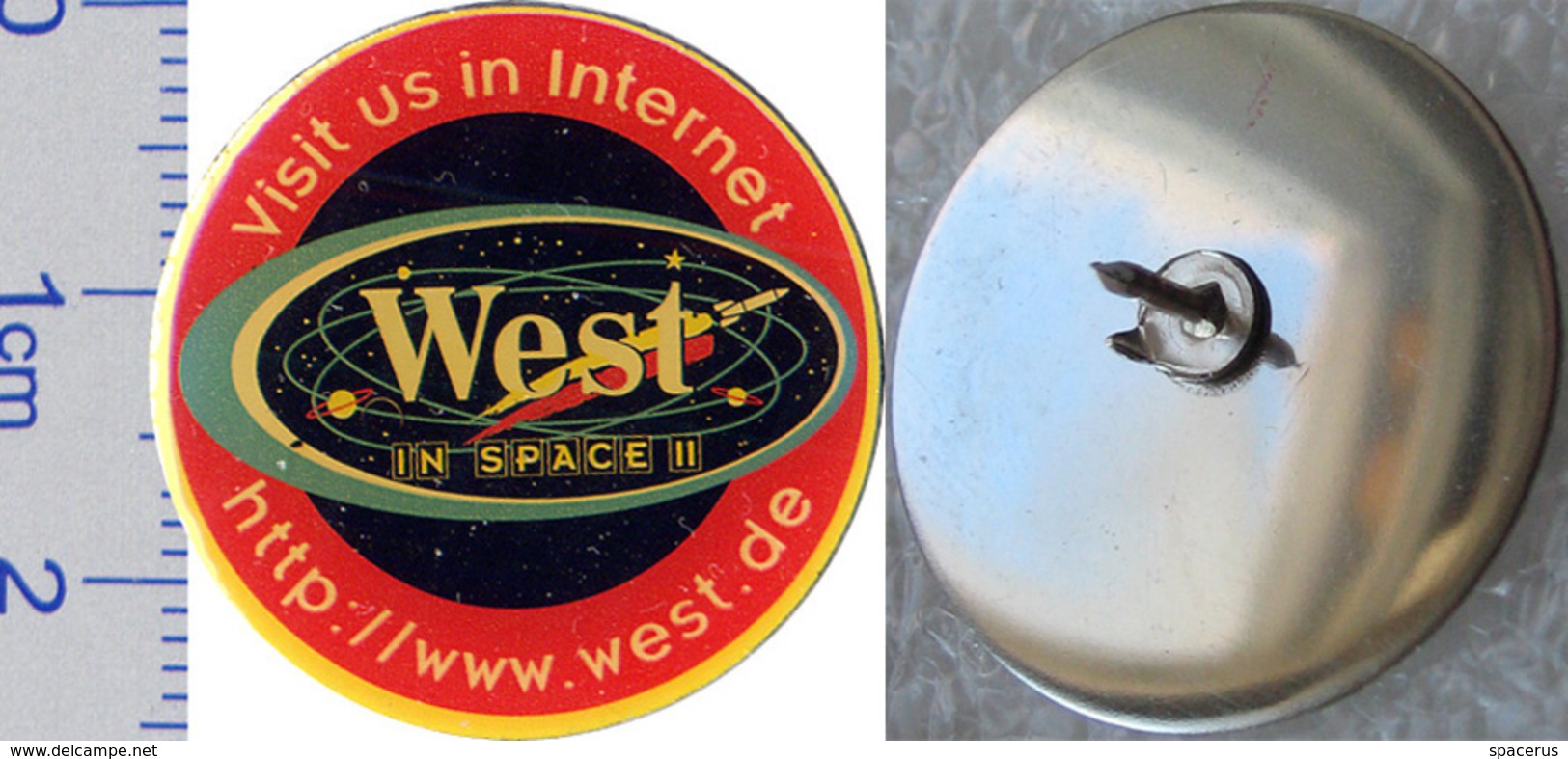 300-2 Space Pin + Sticker. NASA West In Space - Space