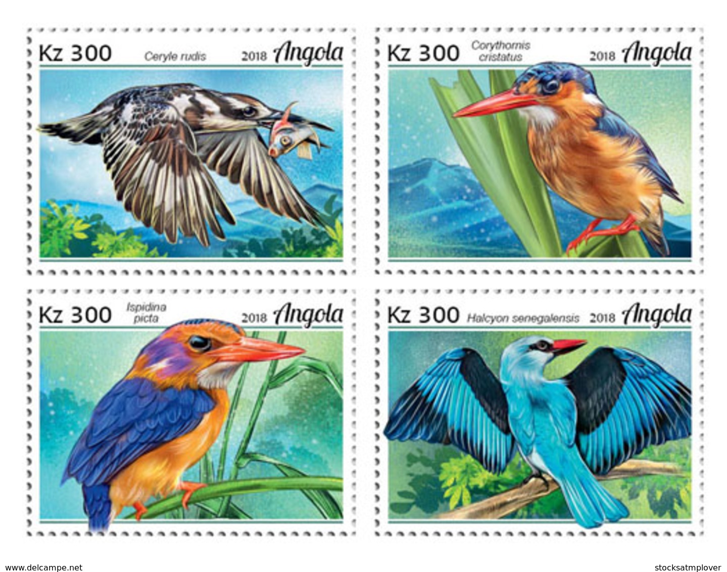 Angola  2018  Fauna   Kingfishers  S201901 - Angola