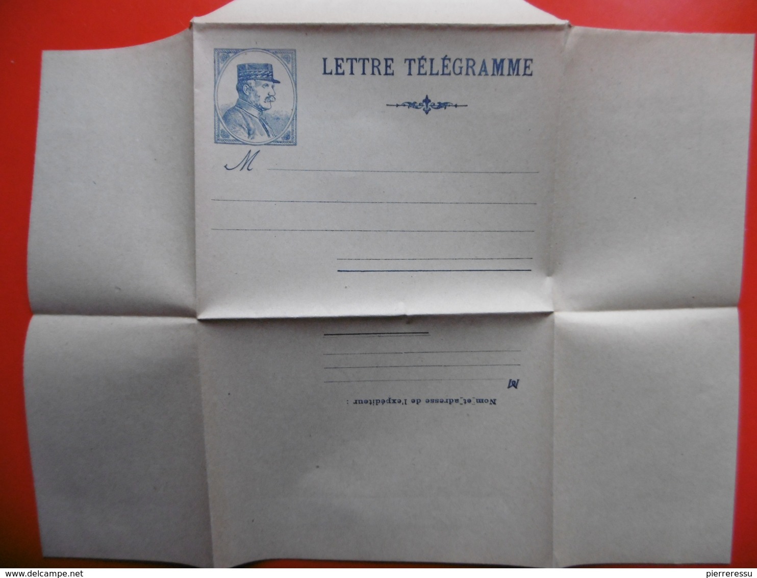 LETTRE TELEGRAMME ILLUSTRE VIERGE - Télégraphes Et Téléphones