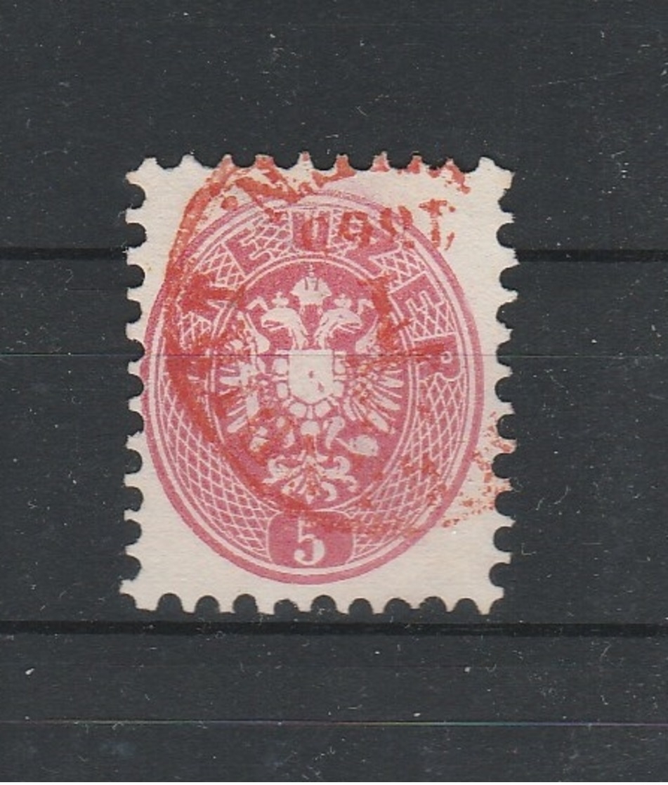 Mi. Nr. 32, Roter Stempel - Oblitérés