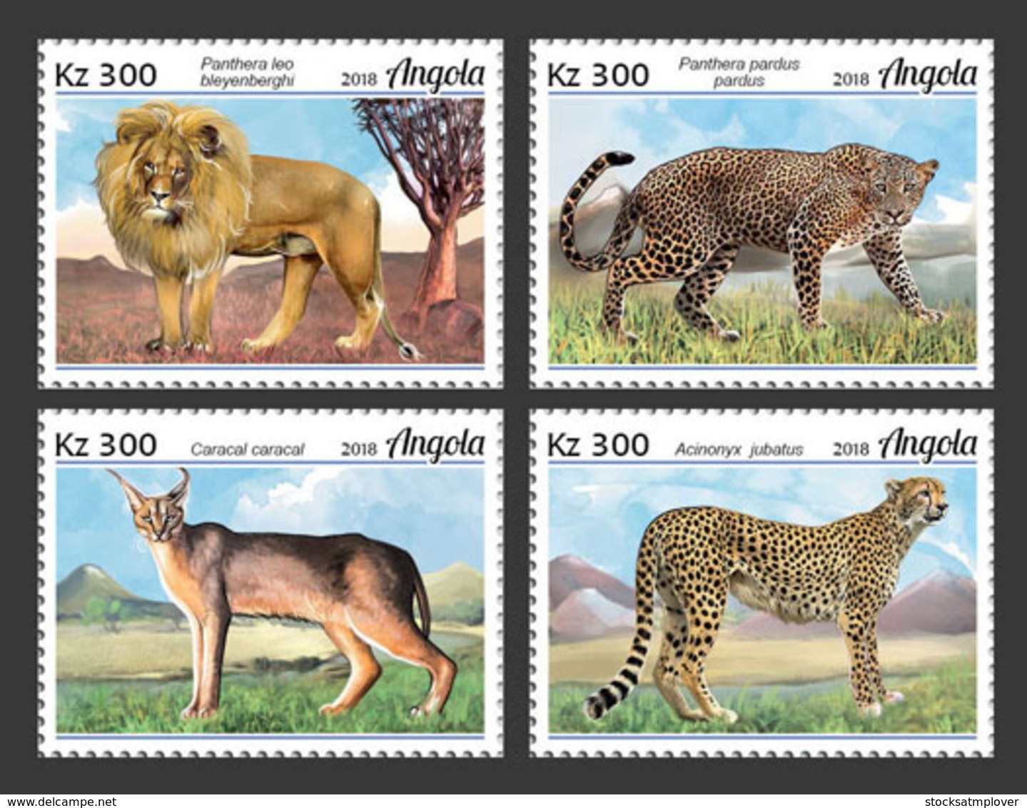 Angola  2018  Fauna   Lion, Cheeath, Big Cats Of Angola  S201901 - Angola