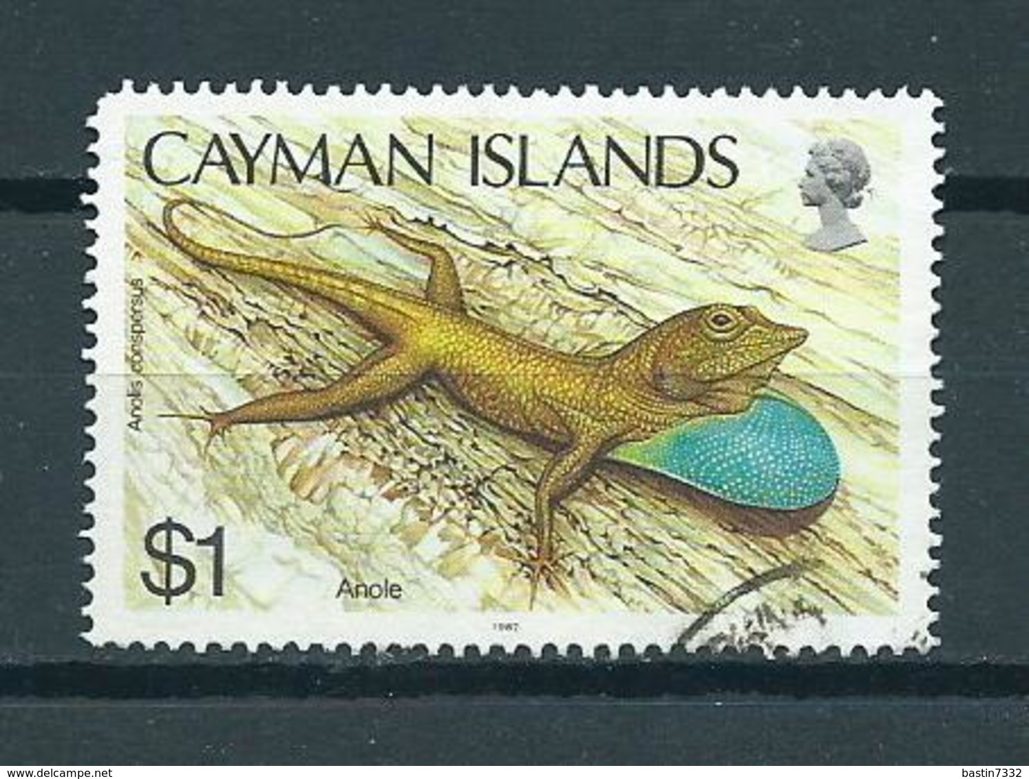 1987 Kaaiman Eilanden $1.00 Leguaan,reptiles Used/gebruikt/oblitere - Kaaiman Eilanden