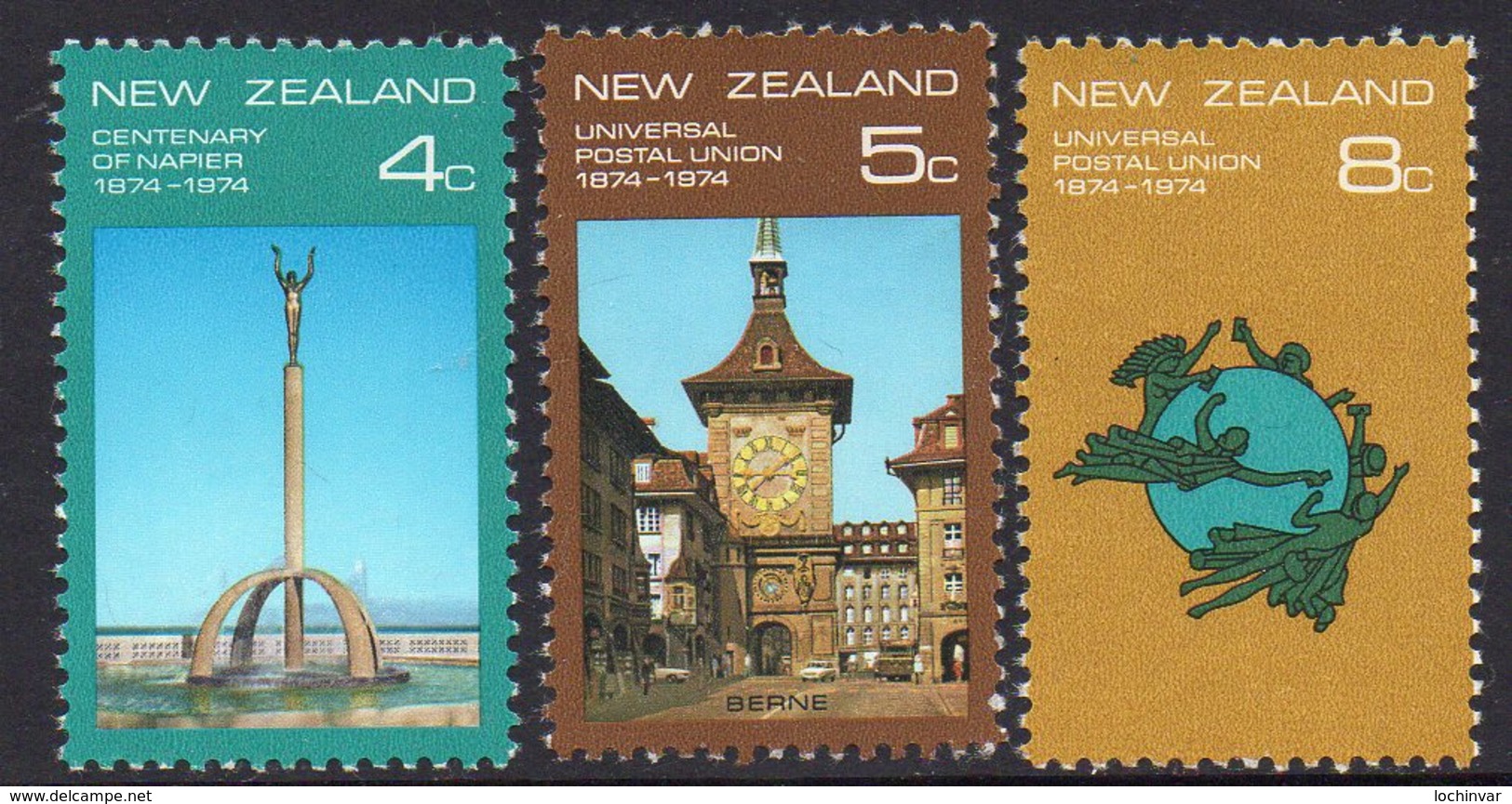 NEW ZEALAND, 1974 UPU 3 MNH - Unused Stamps