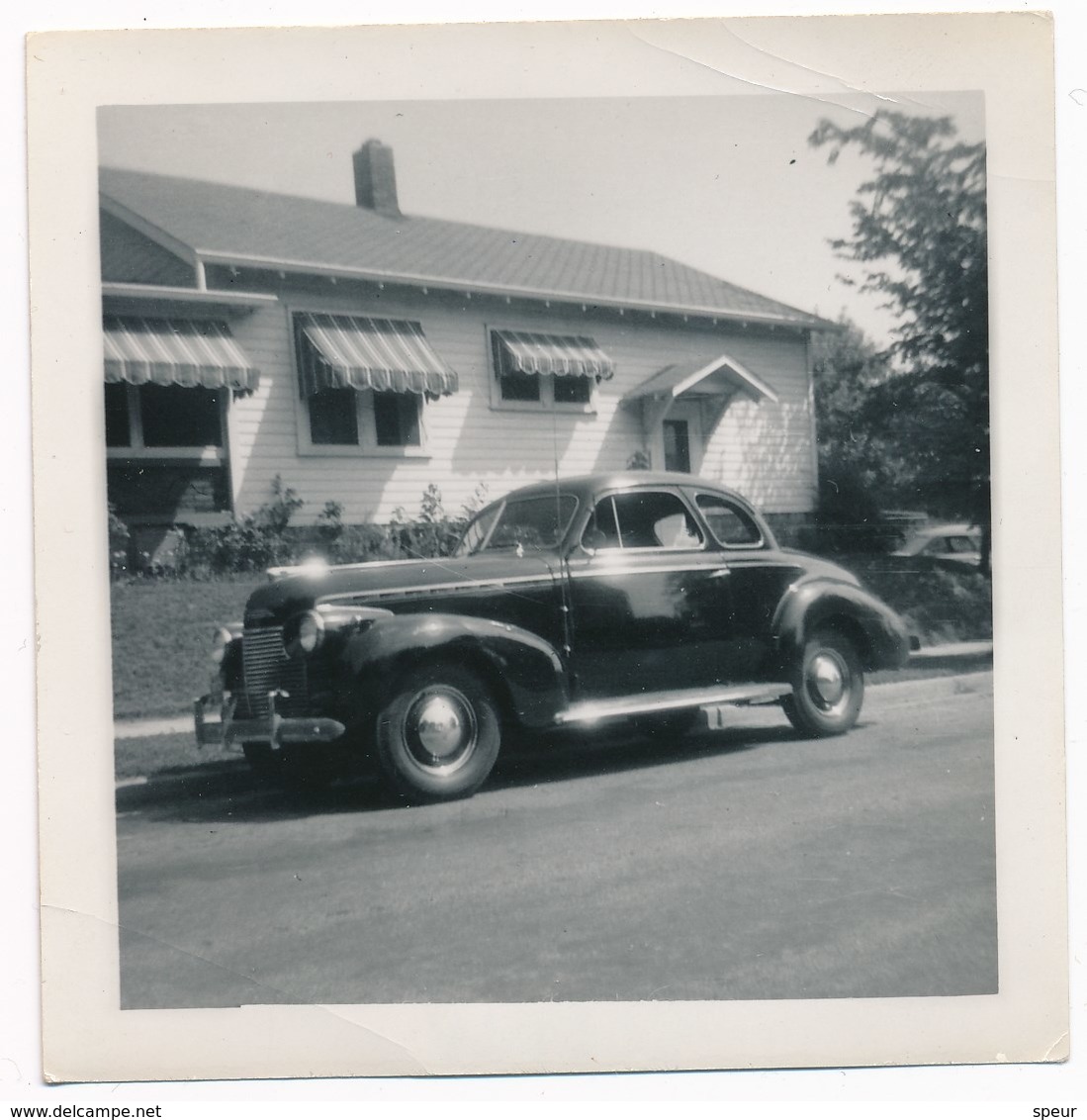 4 Different Vintage Snapshots Of The Same Car, 1940 Chevy Coupé - Cars