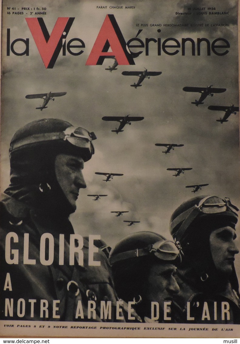 La Vie Aérienne. Parade Aérienne Du 14 Juillet. Inauguration Aéroport Paris-Touquet-Plage. Les 6 Heures D'Angers, Etc . - Avion