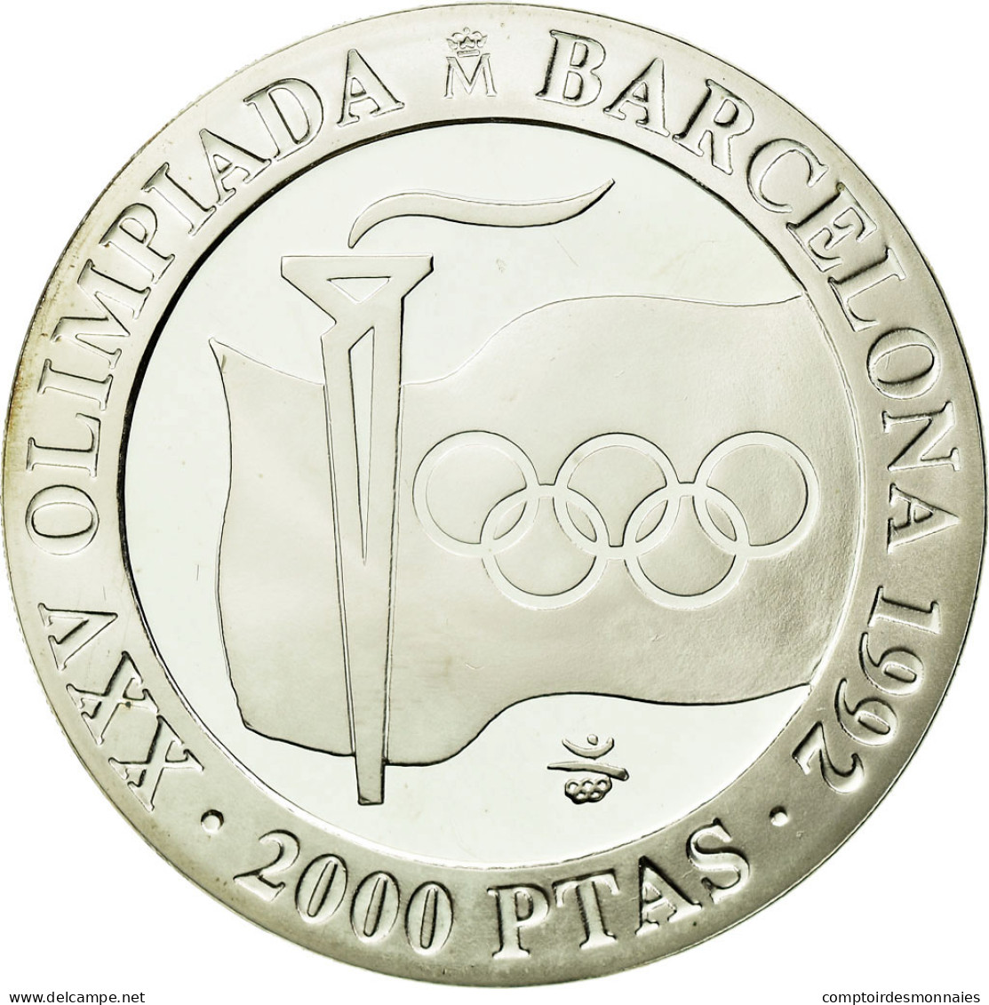 Monnaie, Espagne, Juan Carlos I, Barcelona Olympics, 2000 Pesetas, 1991, Madrid - 2 000 Pesetas