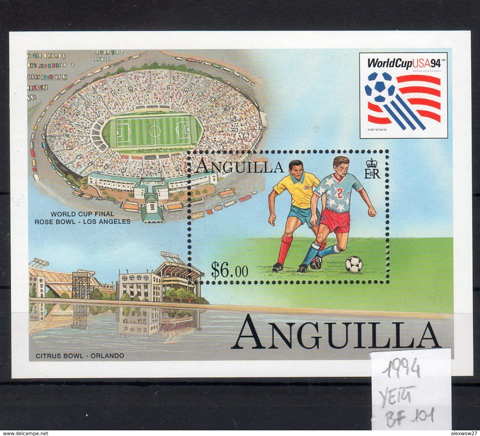 Anguilla  1994 "Coppa Del Mondo 1994 "  (  BF -101-  ) **MNH /  VF - 1994 – Stati Uniti