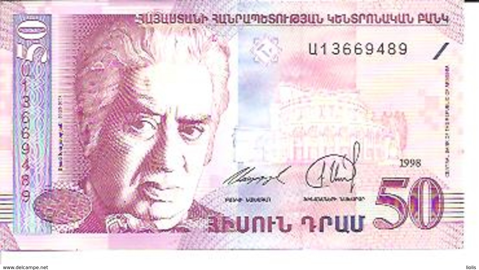 Armenia  P-41  50 Dram  1998  UNC - Arménie