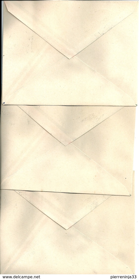 (2)Lot 3 Lettres Commémoratives/Sports Aériens/Char Américain Patton 1946+Vignette Le Mans (papier Recyclé De Cartes) - 1927-1959 Covers & Documents