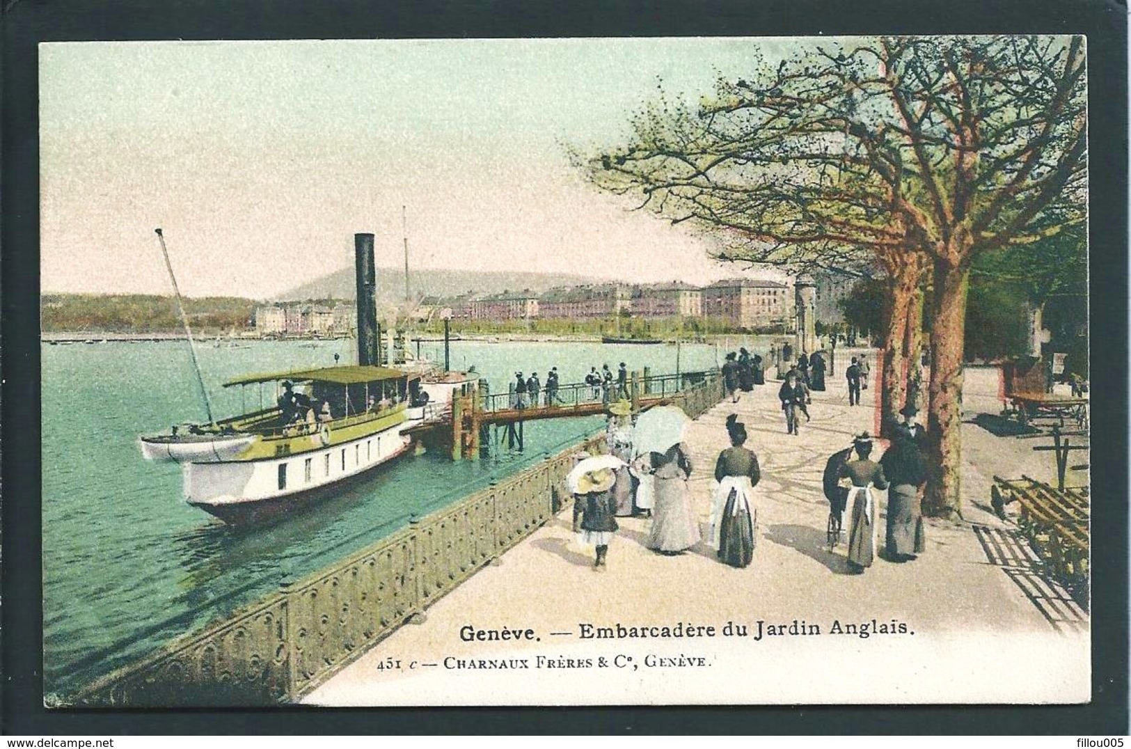 SUISSE  GENEVE   ANIMEE...NURSES...EMBARCADERE DU JARDIN ANGLAIS..BATEAU....C3102 - Genève