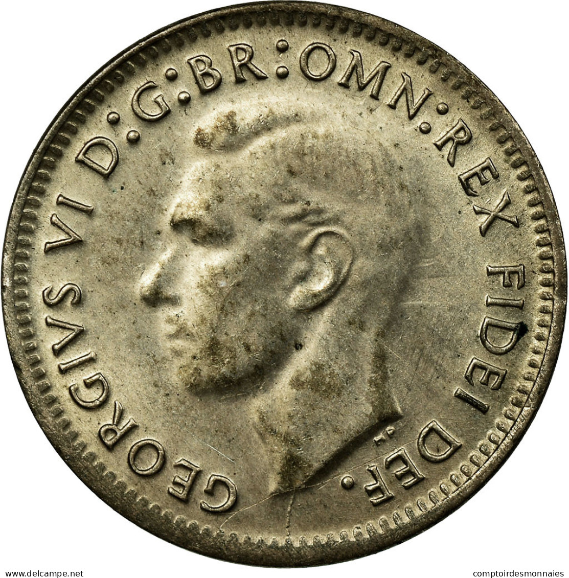 Monnaie, Australie, George VI, Threepence, 1949, TTB, Argent, KM:44 - Threepence