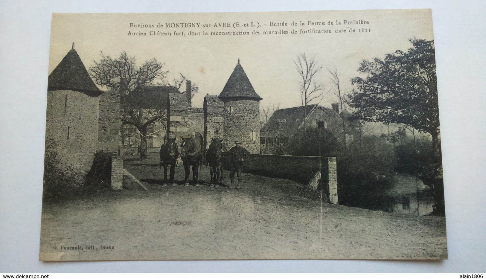 Carte Postale (N2 ) Ancienne De Montigny Sur Avre , Entrée De La Ferme De La Potiniére - Montigny-sur-Avre