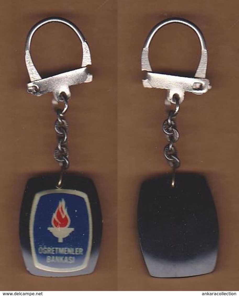 AC - OGRETMENLER - TEACHERS BANK VINTAGE ACRYLIC PLASTIC KEY RING TURKEY - Porte-clefs