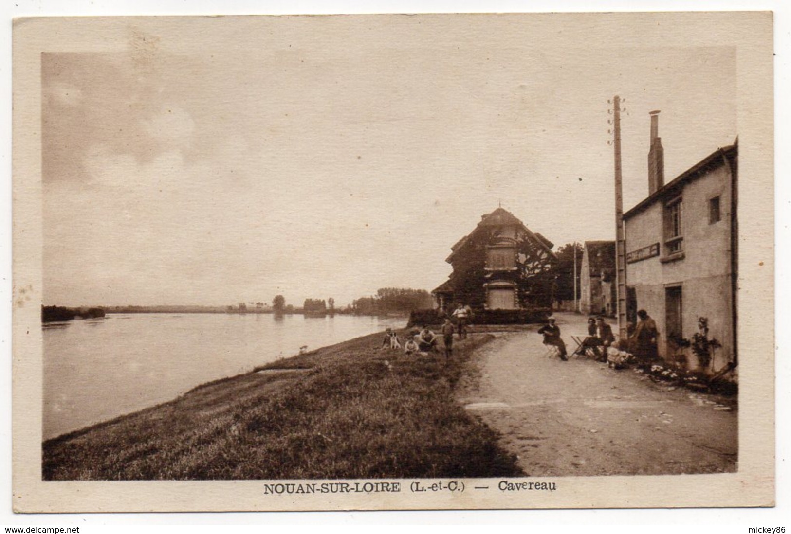 St LAURENT-NOUAN --NOUAN /LOIRE-1949--Cavereau ( Animée)--timbre --Beau Cachet Recette Rurale.......à Saisir - Autres & Non Classés