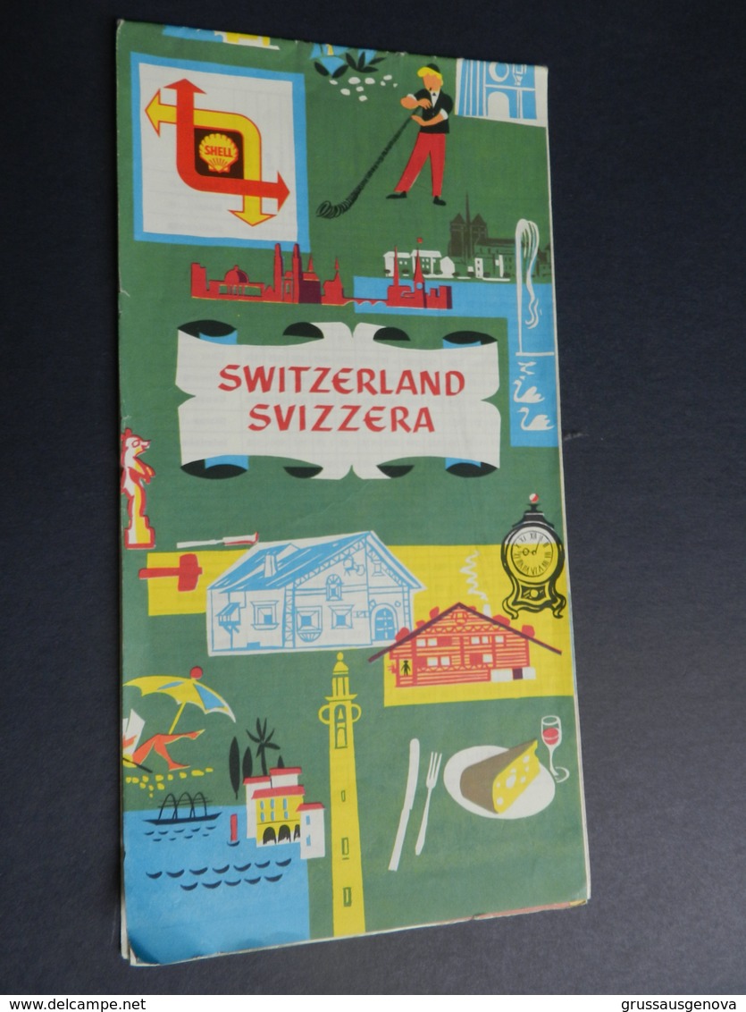 2.1) SVIZZERA SWITZERLAND SCHWEIZ SUISSE BELLA CARTA TURISTICA ILLUSTRATORE MULLER VEDI FOTO - Carte Geographique
