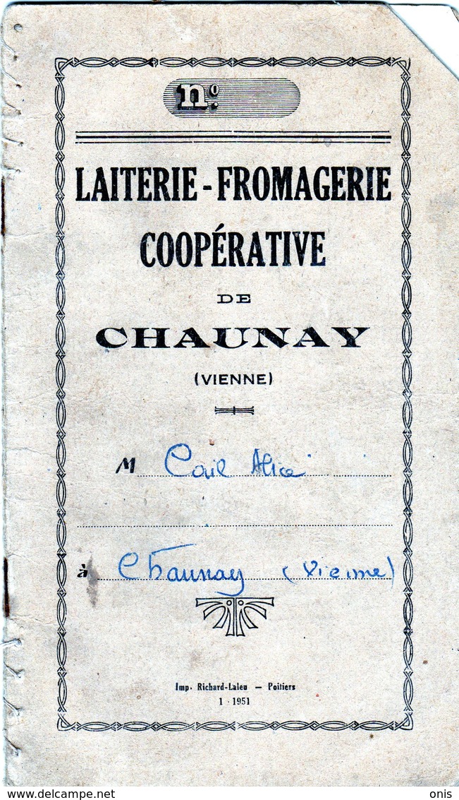 Chaunay (86)  :MATTENOT ,messager ,1849 (rare) + 1 Carnet De La Laiterie 1952  + 4 Enveloppes - 1800 – 1899