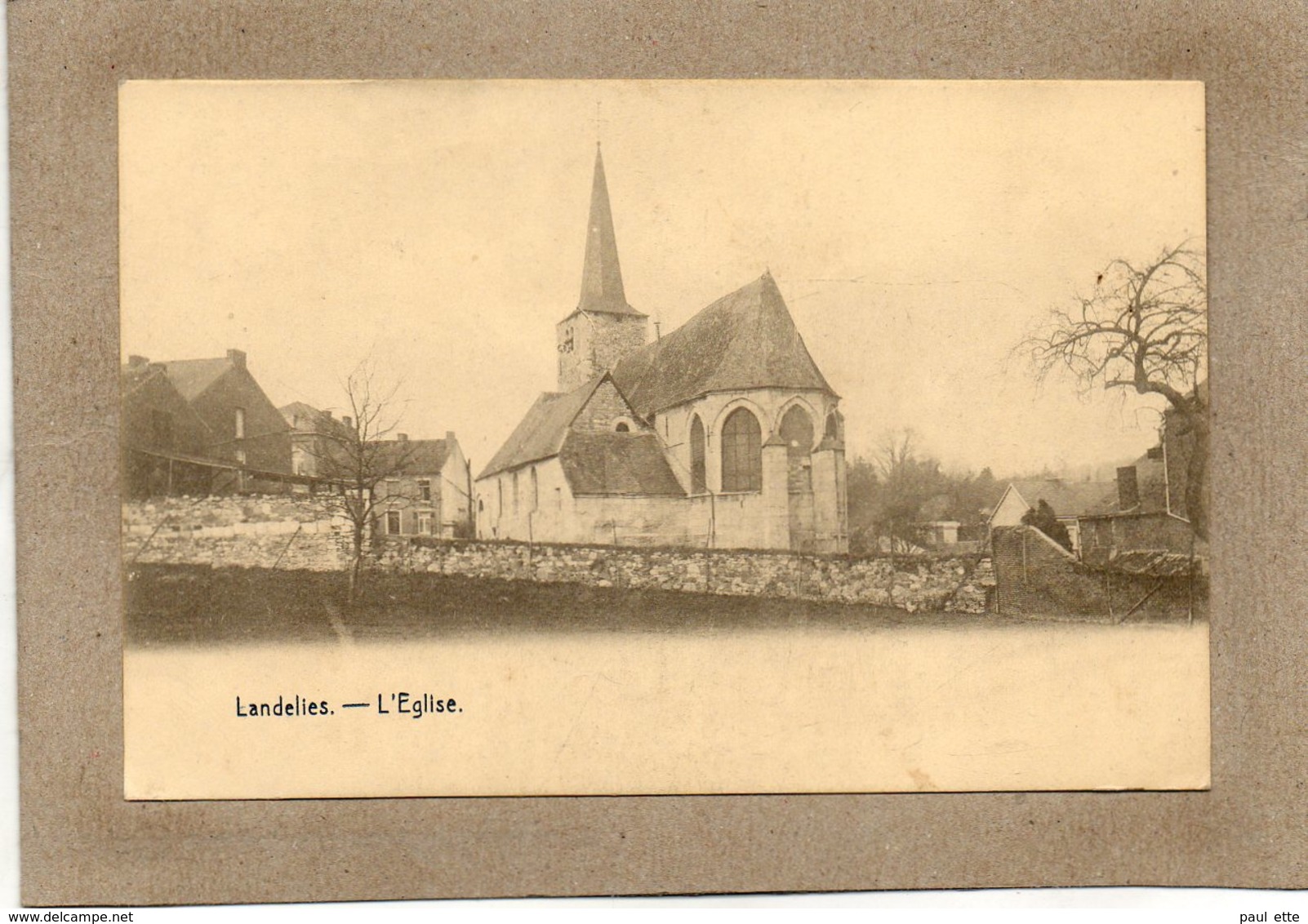 CPA - Environs De MONTIGNY-le TILLEUL (Belgique) - LANDELIES - Aspect Du Quartier De L'Eglise Au Début Du Siècle - Montigny-le-Tilleul