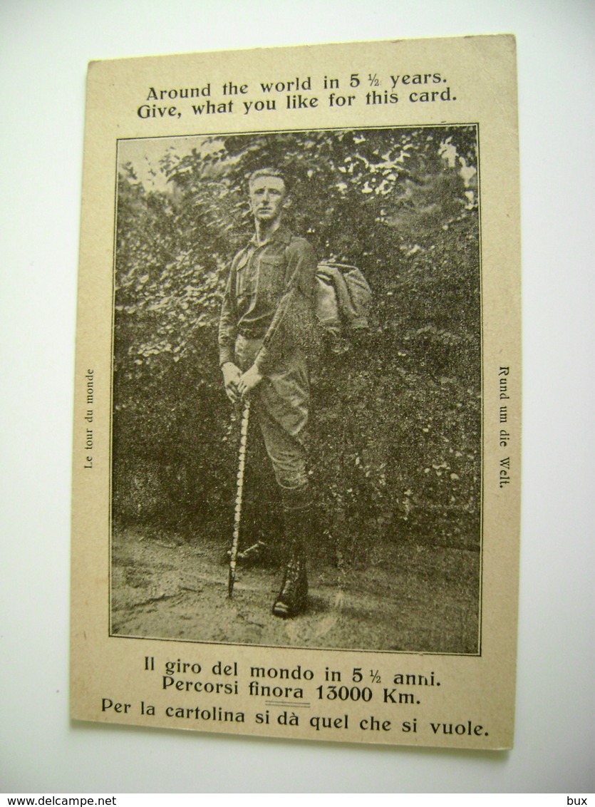 1926  TOUR DU MONDE A PIED EN 5 ANS   Parcouru Le Tour Du Monde  FORMATO PICCOLO - Altri & Non Classificati