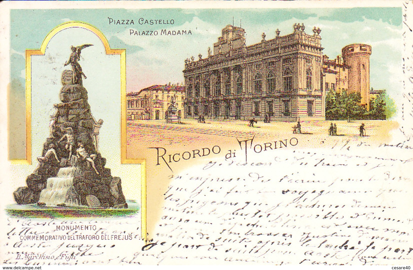 ITALIA - TORINO - Ricordo Di Torino, Gruss A 2 Vedute, Viag. 1898 - 2019-339-340 - Altri & Non Classificati