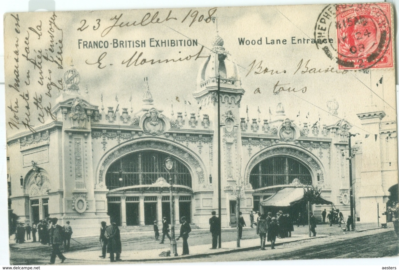 London 1908; Franco-British Exhibition. Wood Lane Entrance - Circulated. (Millar & Lang)) - Autres & Non Classés