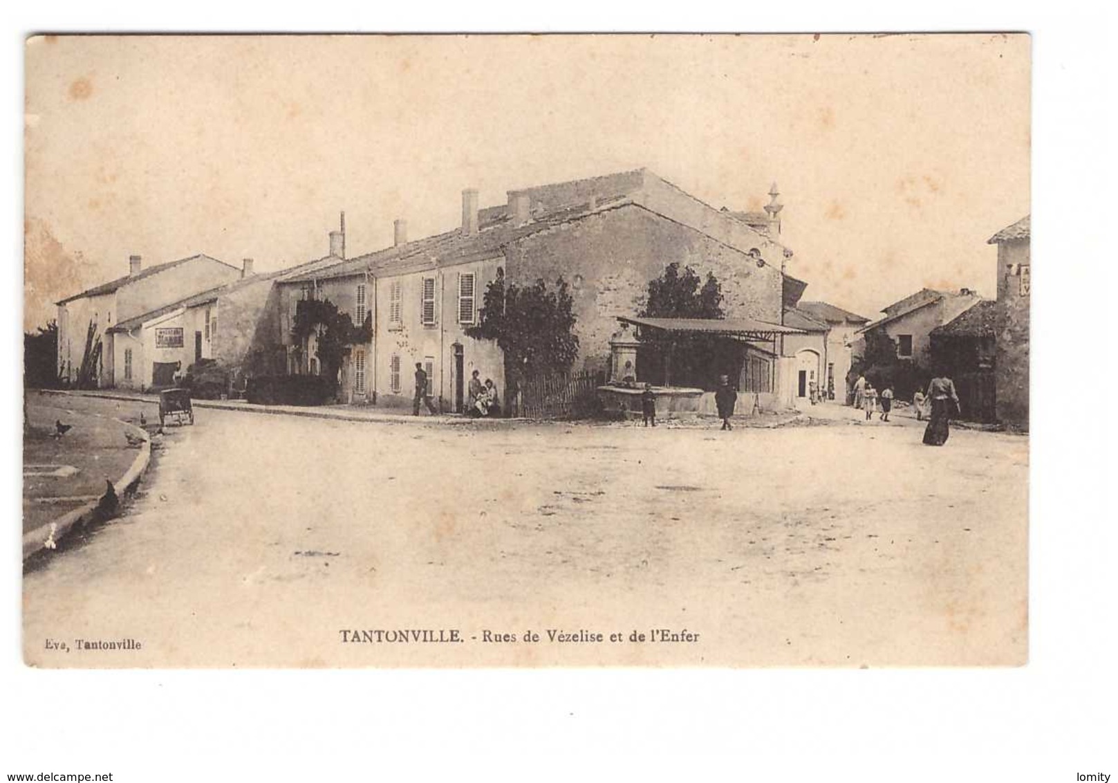 54 Tantonville Rues De Vezelise Et De L' Enfer Cpa Carte Animée - Autres & Non Classés