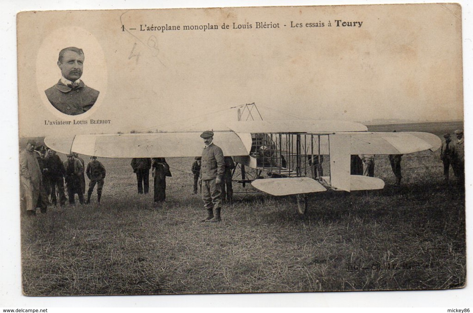 TOURY--Les Essais De L'aéroplane Monoplan De Louis Blériot (animée , Avion)..................à Saisir - Otros & Sin Clasificación