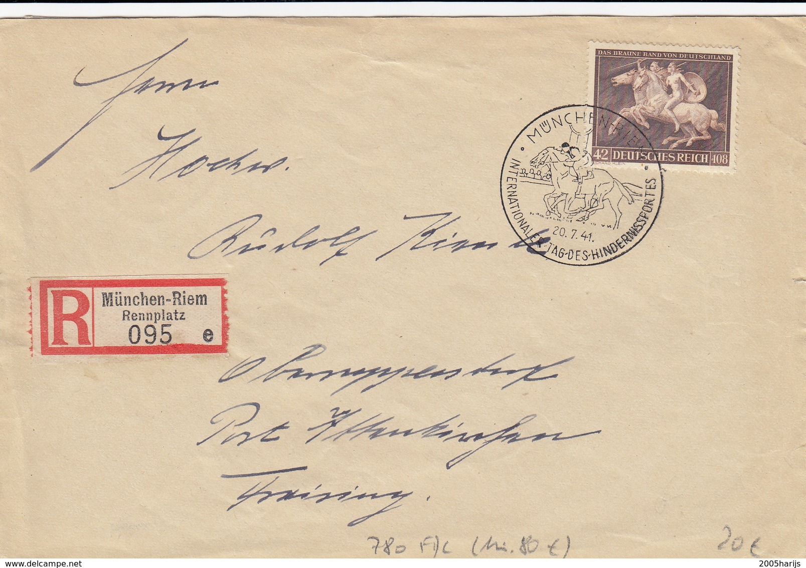 GERMANY 1941 Brief MiNr. 780 - Briefe U. Dokumente