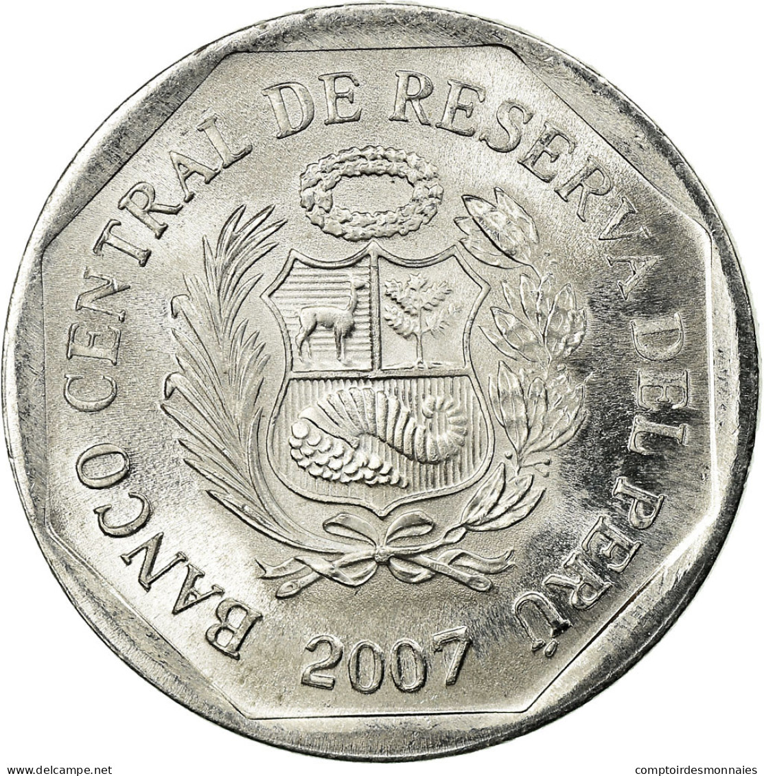 Monnaie, Pérou, 5 Centimos, 2007, Lima, SUP, Aluminium, KM:304.4a - Pérou