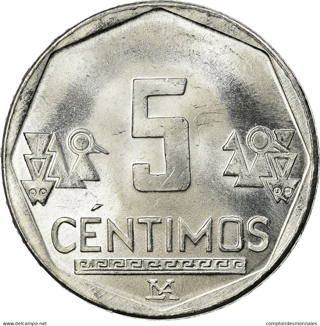 Monnaie, Pérou, 5 Centimos, 2007, Lima, SUP, Aluminium, KM:304.4a - Pérou