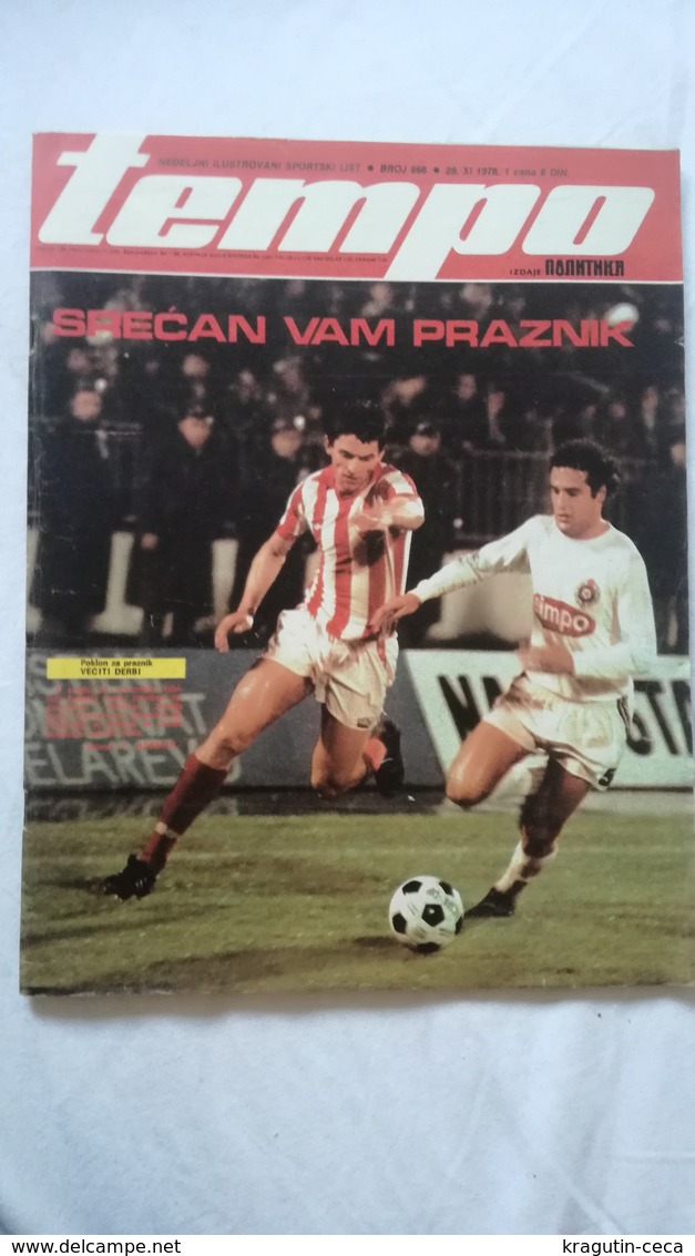 1978 TEMPO YUGOSLAVIA SERBIA SPORT FOOTBALL MAGAZINE NEWSPAPERS CHINA ARCHERY WOMAN HANDBALL RED STRA BRAZIL PARTIZAN - Otros & Sin Clasificación