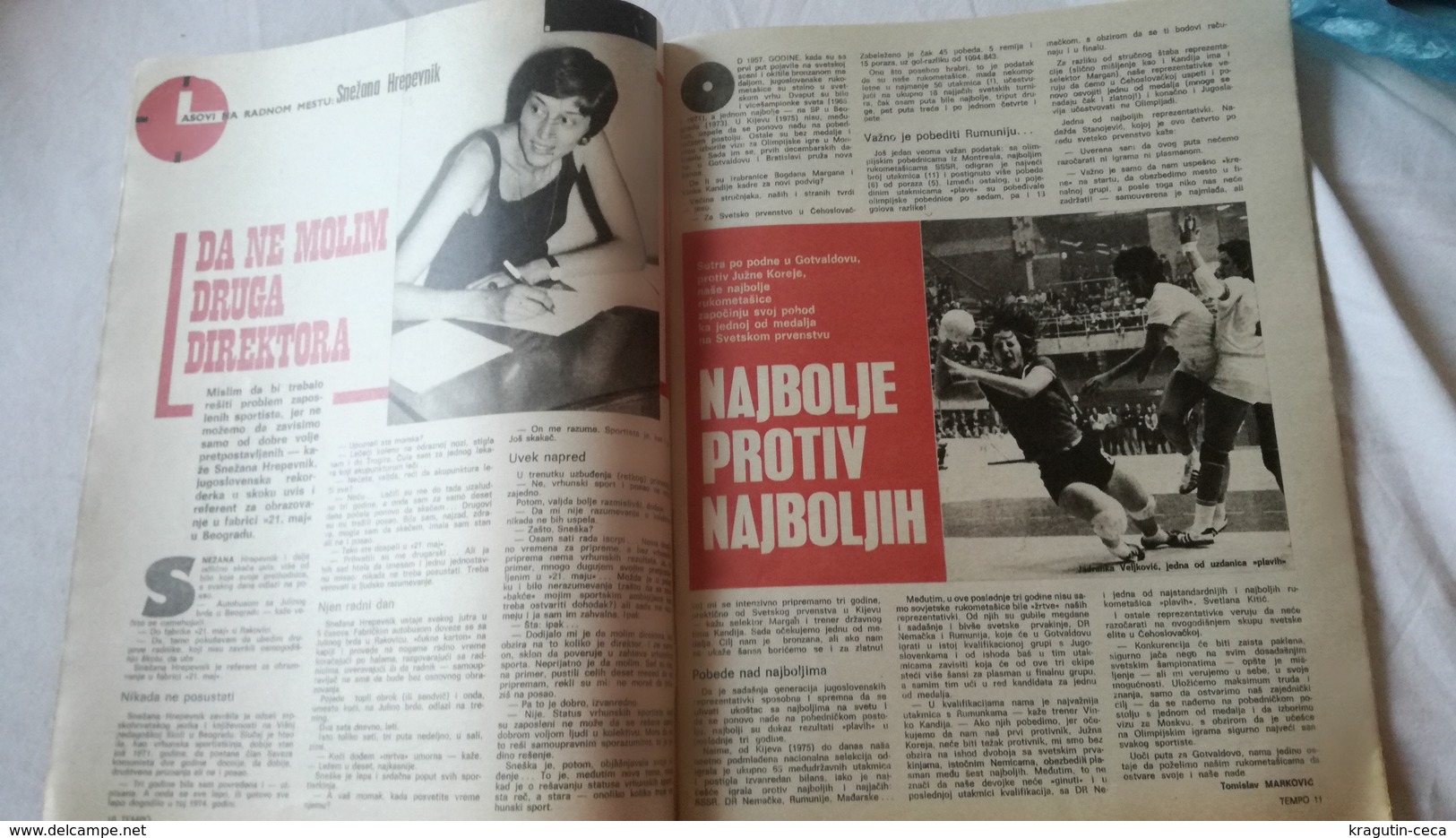 1978 TEMPO YUGOSLAVIA SERBIA SPORT FOOTBALL MAGAZINE NEWSPAPERS CHINA ARCHERY WOMAN HANDBALL RED STRA BRAZIL PARTIZAN - Autres & Non Classés