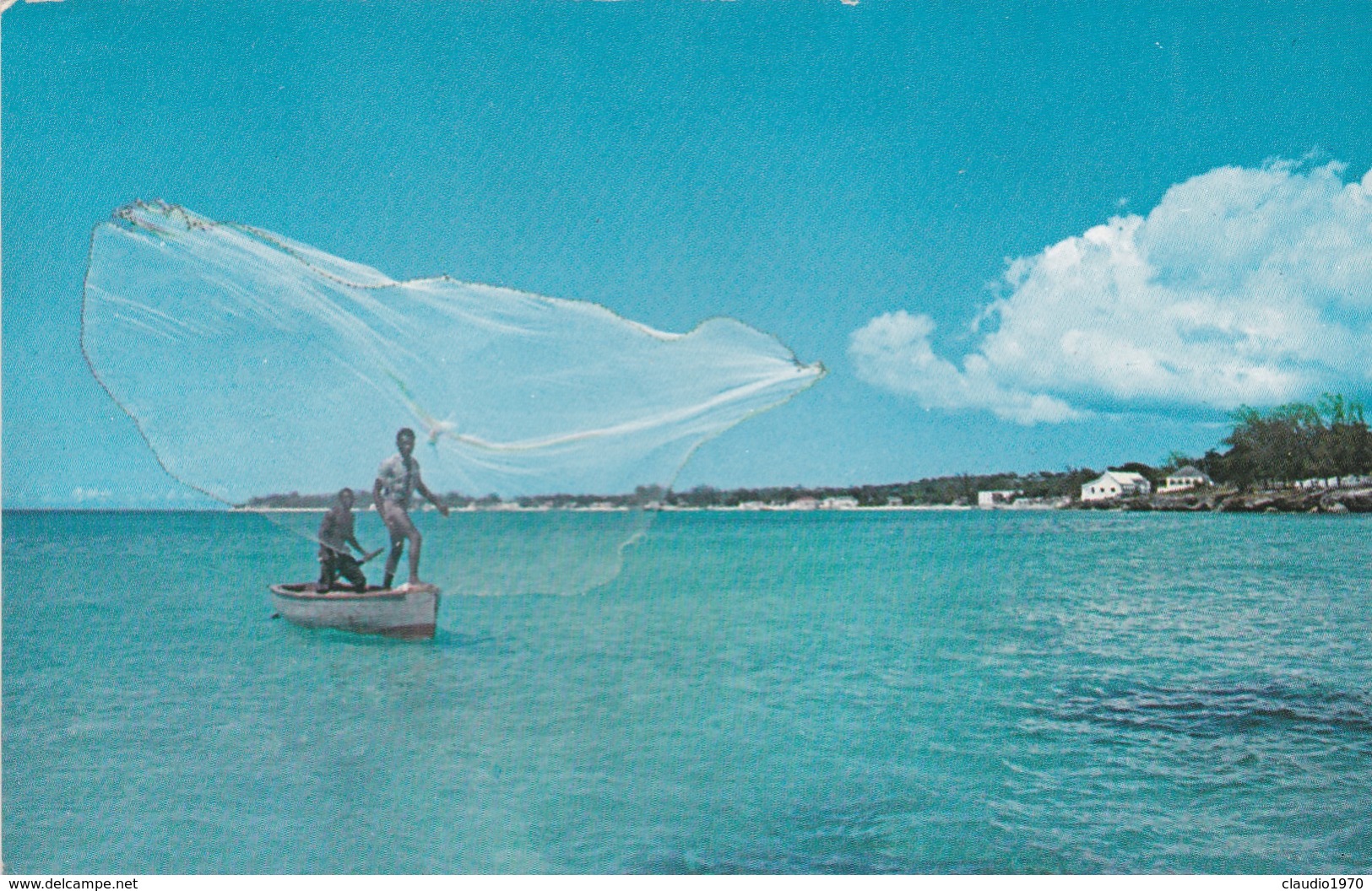 CARTOLINA - BARBADOS - CASTING NET SOUTH COAST BARBADOS W.I - Barbados