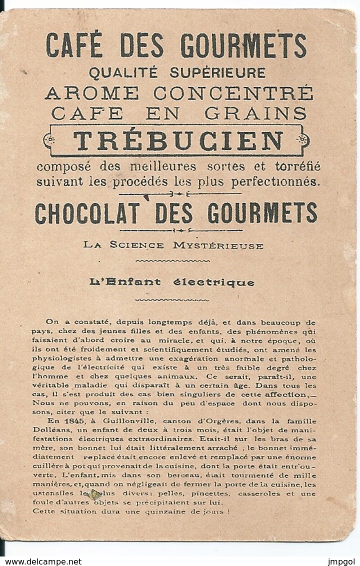 Chromos Café Des Gourmets Trébucien La Science Mystérieuse "L'Enfant Electrique" - Tee & Kaffee