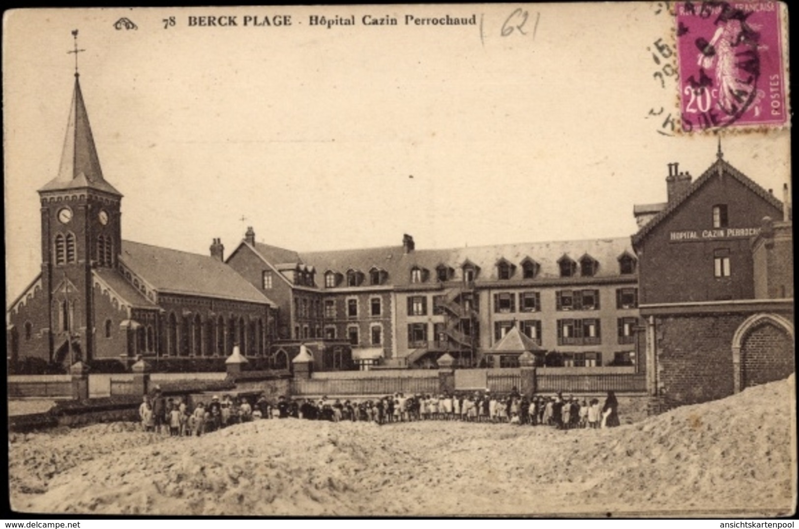 Cp Berck Plage Pas De Calais, Vue Générale De L'Hôpital Cazin Perrochaud - Autres & Non Classés