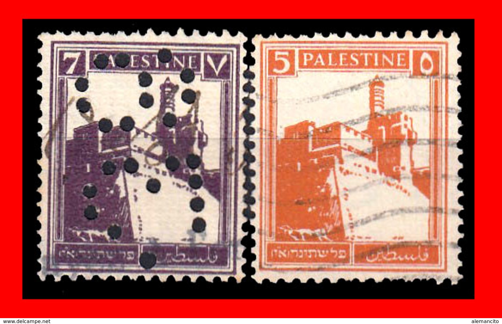 PALESTINA (ASIA )  SELLOS USADOS AÑO 1922 - Palestina