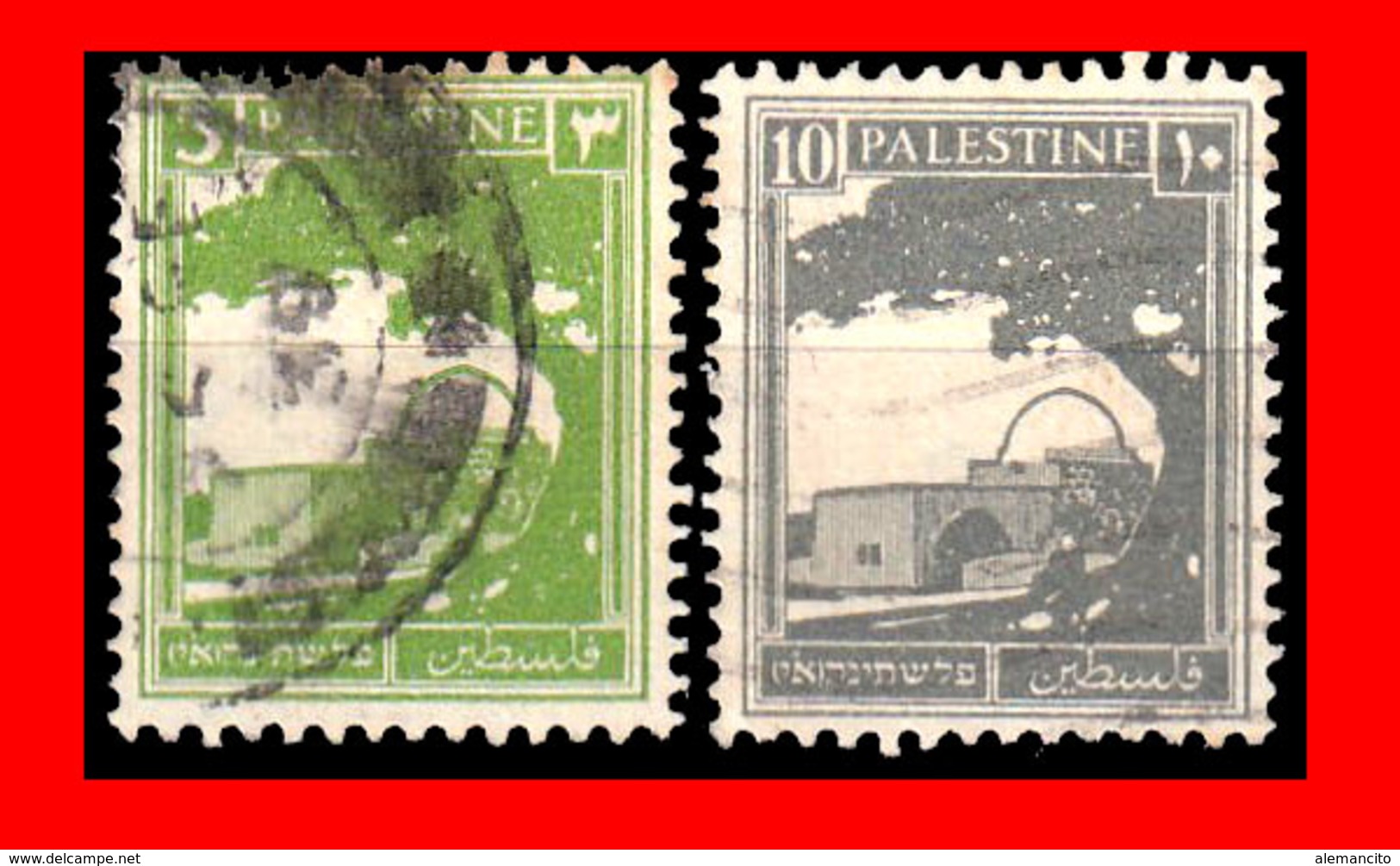 PALESTINA (ASIA )  SELLOS USADOS AÑO 1922 - Palestine