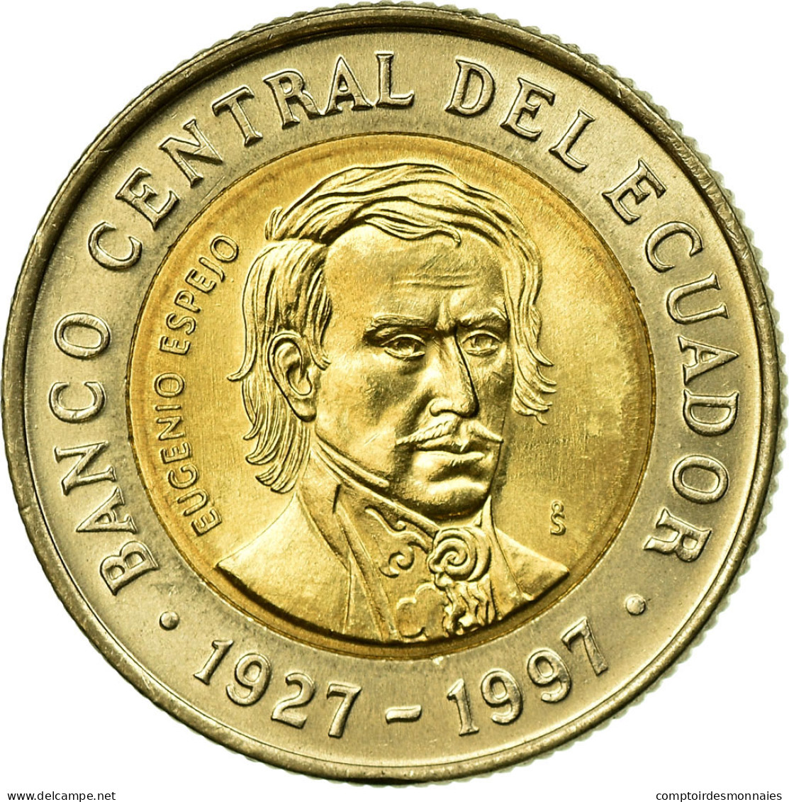 Monnaie, Équateur, 1000 Sucres, 1997, TTB, Bi-Metallic, KM:103 - Ecuador