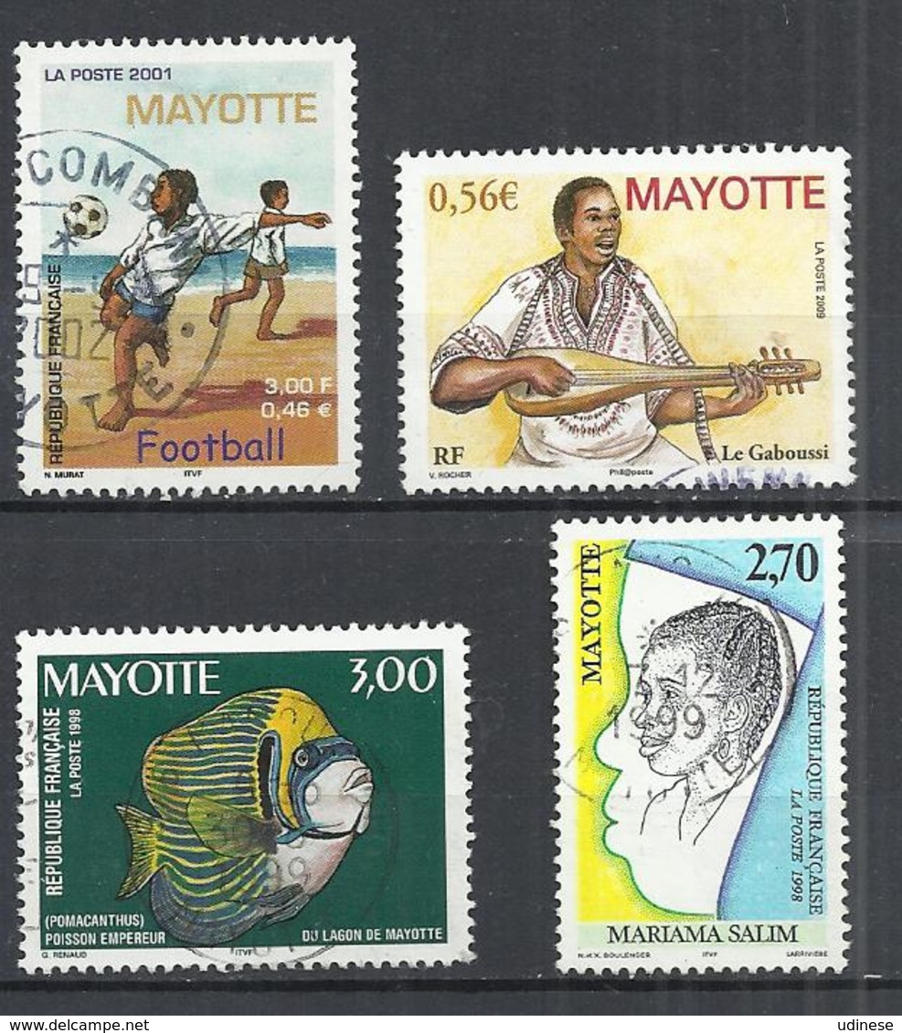 MAYOTTE - LOT OF 4 DIFFERENT - USED OBLITERE GESTEMPELT USADO - Oblitérés